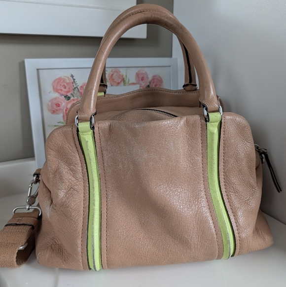 💚 Vintage 2010's Marc Jacobs Classic Q Fran Pebble Leather Crossbody Bag, Taupe - Picture 12 of 16